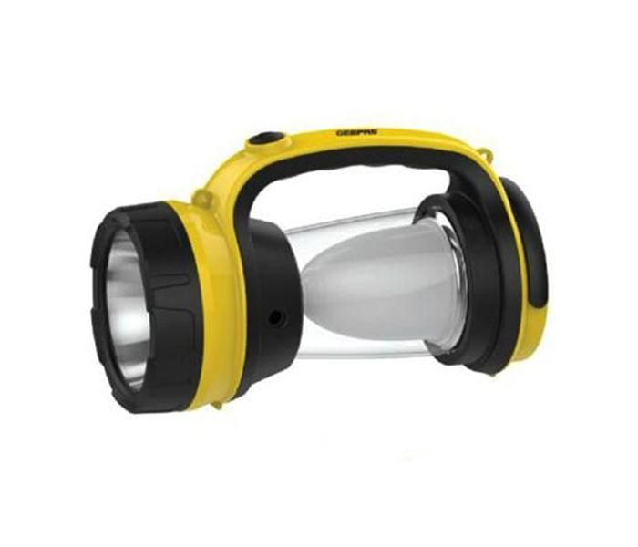 Geepas GSL7821 Rechargeable Search Light with LED - Yellow & Black - Zoom Image