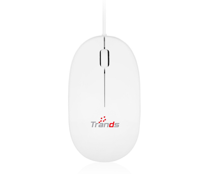 Trands TR-MU4127 Wired USB Optical Mouse - White - Zoom Image 2