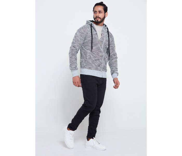 Age Stegol OU10078 Mens Multi Zipper Jacket with Hoodie Silver - Zoom Image 3