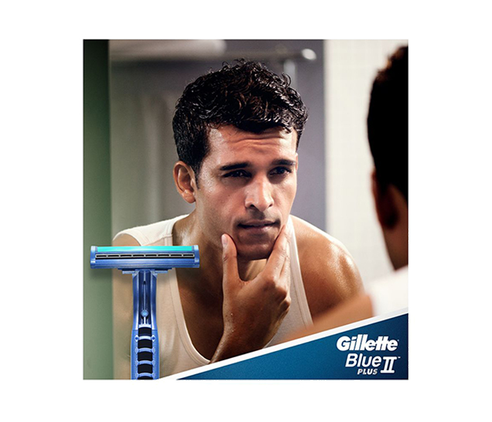 Gillette N11293669A Blue II Plus Disposable Razor One Size - 14 Pieces - Zoom Image 1