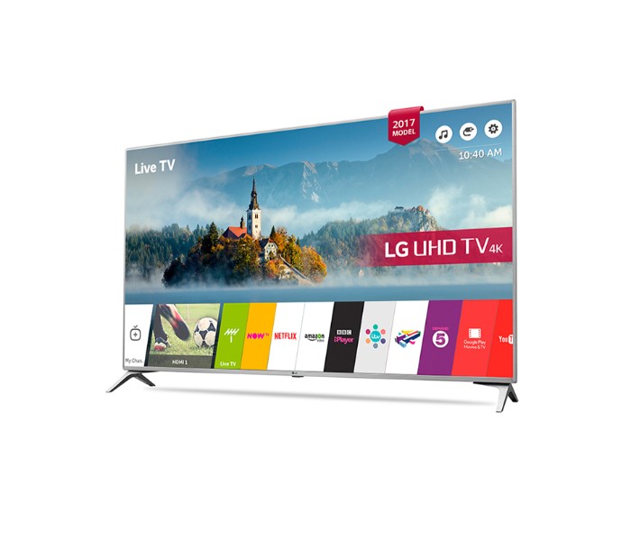 LG 55UJ651V 55 Inch 4K Ultra HD LED Smart TV - Black - Zoom Image 2