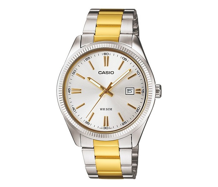 Casio MTP-1302SG-7ADF Mens Analog Watch Silver and Gold - Zoom Image