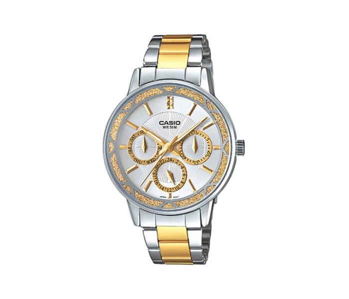 Casio LTP-2087SG-7ADF Womens Analog Watch Silver and Gold - Zoom Image