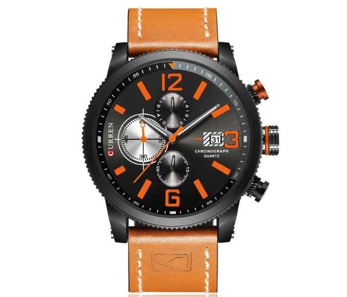 Curren 8281 Quartz Wristwatch For Men Brown and Black - Zoom Image 3