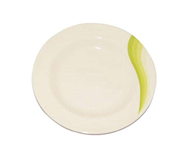 Royalford RF8022 10-inch Melamine Ware Super Rays Deep Plate - Ivory & Blue - Zoom Image 1