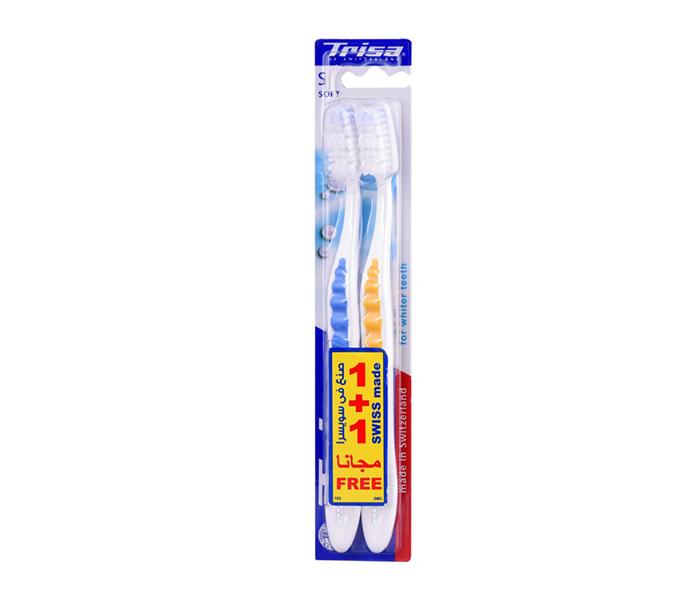 Trisa Pearl White Soft Toothbrush - 1+1 Pack - Zoom Image