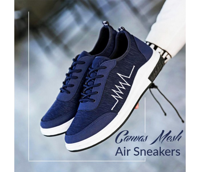 Canvas Mesh Air Walking Sneakers for Men EU40 CWSMB54 Blue - Zoom Image 2