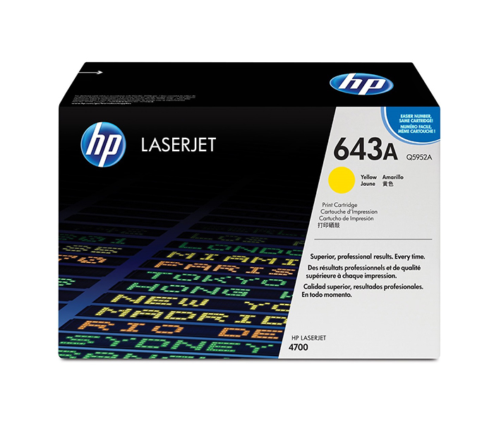 HP 643A Original LaserJet Toner Cartridge - Yellow (Q5952A) - Zoom Image