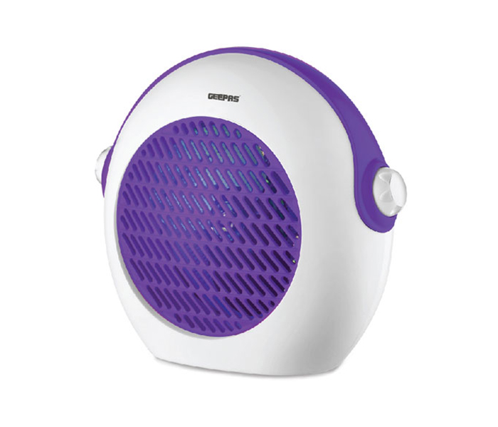 Geepas GFH9110 Fan Heater with 2 Heat Setting - White & Purple - Zoom Image