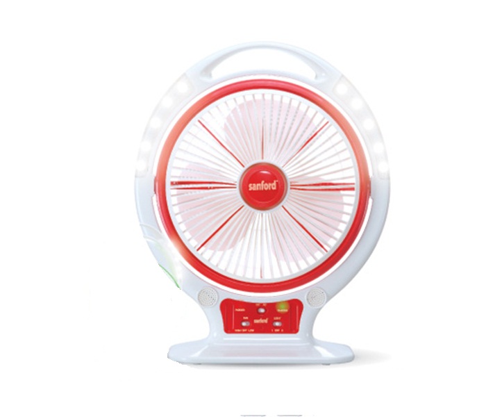 Sanford SF962RTF BS 14-inch Rechargeable Table Fan with 10 Pieces LED Lights - Zoom Image