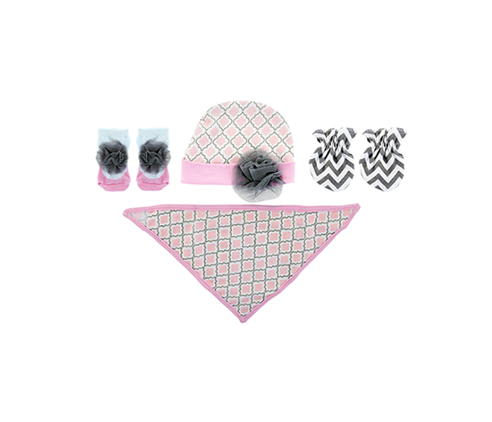 Baby Plus BP7914 4 Piece Babys Gift Set - Pink - Zoom Image 1