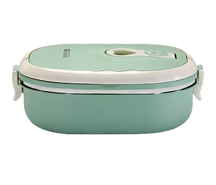 Royalford RF9306 Leak Proof Rectangle Lunch Box - 900ml, Green & White - Zoom Image