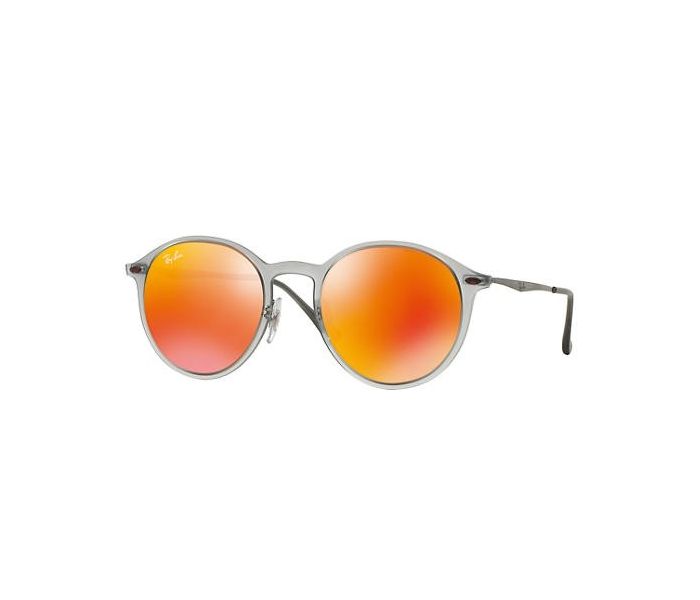 Ray-Ban RB4224 650/6Q 49-20 Round Clear Frame & Red Mirrored Sunglasses for Unisex - Zoom Image 3