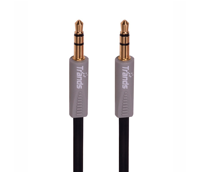 Trands TR-CA5185 3.5 mm Male to Male Auxiliary Audio Cable - Black, 1 Meter - Zoom Image 4