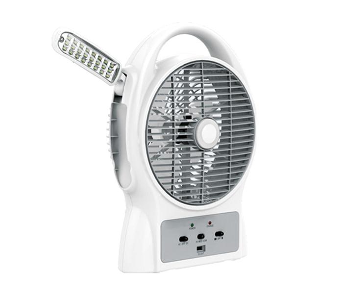 Geepas GF9477 8-inch Hi Wind Mini Rechargeable Tablefan with LED - Zoom Image