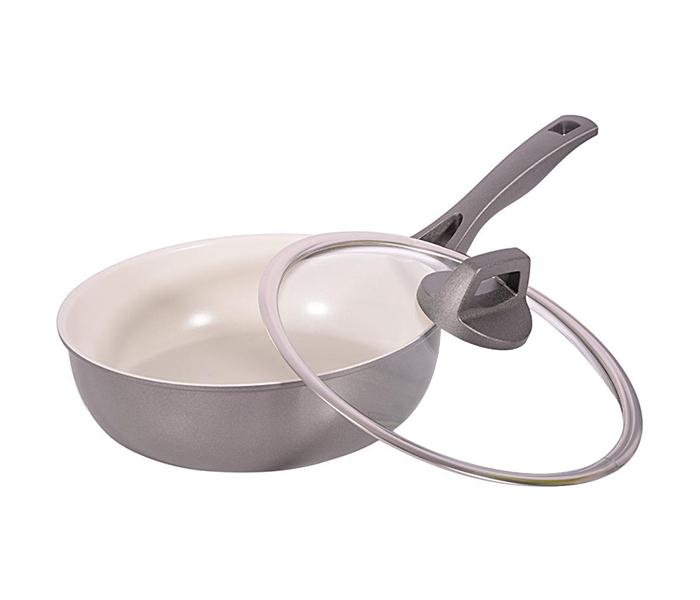 Royalford RF5994 24 cm Platinum Ceramic Coating Induction Based Sauce Pan with Lid - Zoom Image 2