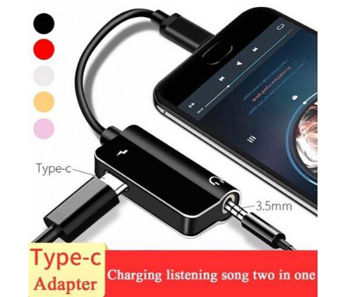 2 in 1 USB Type C to 3.5 mm Jack Male to Female Splitter Cable Music Audio Aux Headphone Charging Adapter AD5387 Multicolor - Zoom Image 5