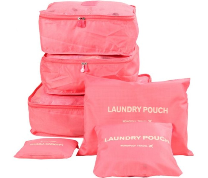 Travel Luggage Organiser Set 6 Piece TL6P Pink - Zoom Image