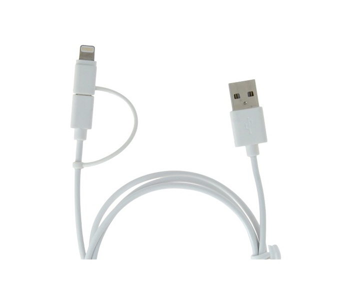 Energizer C11UBDUGWH4 Hightech Dual Solution Lightninig Micro USB Cable - White - Zoom Image 2