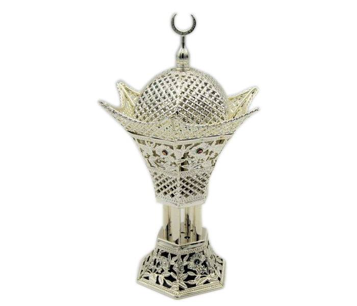 Home Concept Ar-056-2 Incense Burner For Bakhoor - Silver - Zoom Image