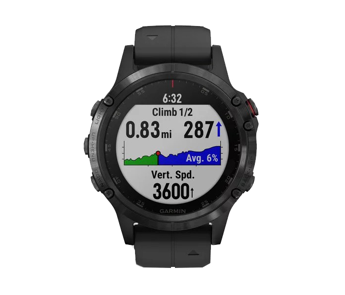 Garmin 010-01988-01 Fenix 5 Plus Smartwatch - Sapphire Black with Black Band - Zoom Image 5