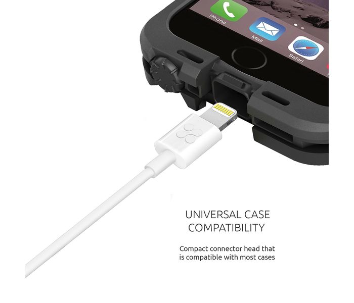 Promate LinkMate-LT USB Data & Charge Cable with Lightning Connector - White - Zoom Image 5