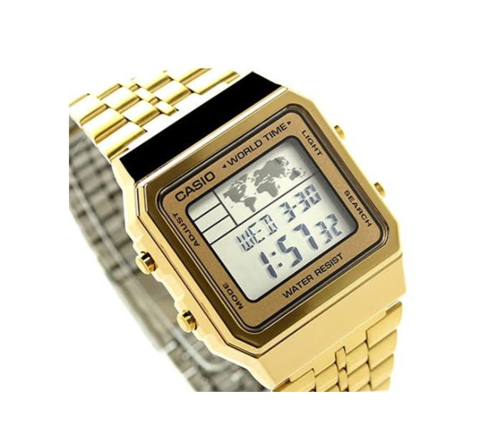 Casio A-500WG-9DF Unisex Casual Digital Watch Gold - Zoom Image 1