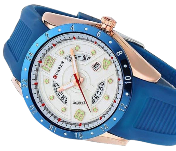 Curren 8142 Analog Watch For Men Blue - Zoom Image 1