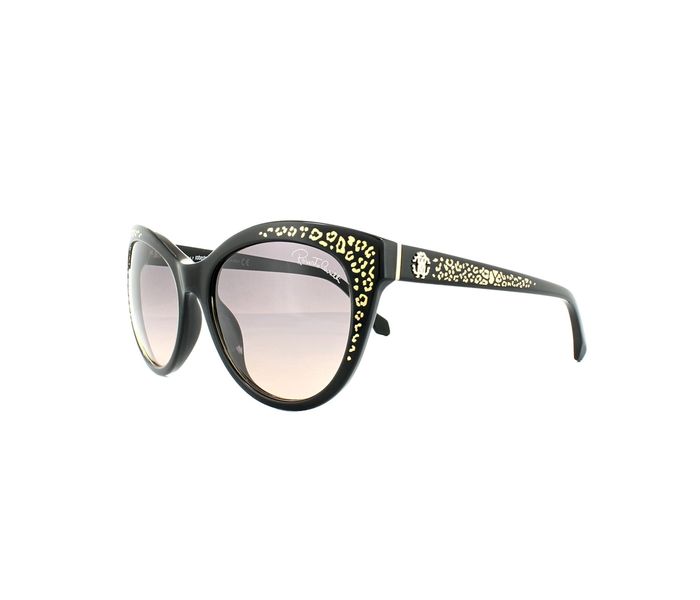 Roberto Cavalli 992S-05B Cat Eye Black & Gold Frame and Grey Gradient Mirrored Sunglasses for Women - Zoom Image 2