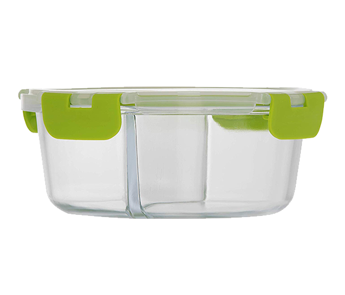 Royalford RF9216 950ml 2 Compartment Food Container - Clear & Green - Zoom Image 5