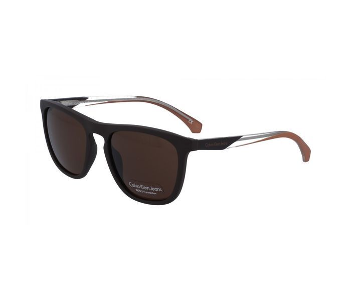 Calvin Klein CKJ821S 256 Wayfarer Matte Bitter Brown Frame & Brown Mirrored Sunglasses for Unisex - Zoom Image