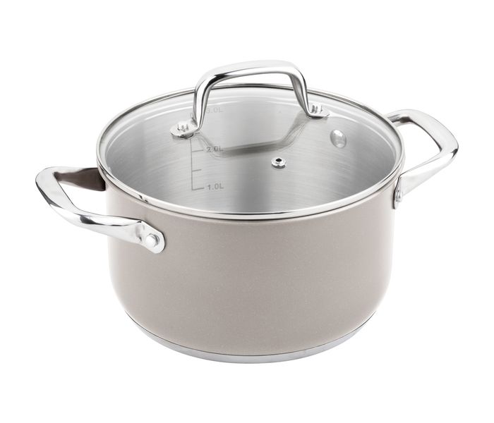 Lamart LT1047 Joli 3.6L Casserole with Glass Lid, Beige - Zoom Image