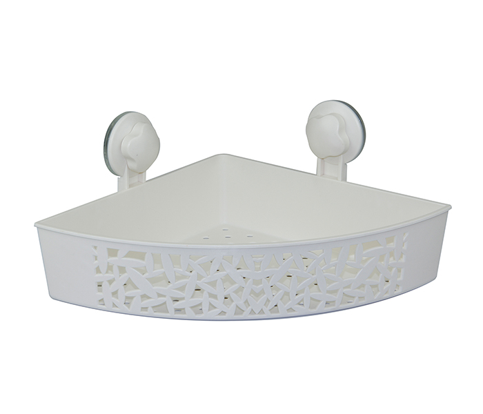 Taqdeer 7086 Bathroom Storage Corner Rack - White - Zoom Image 3