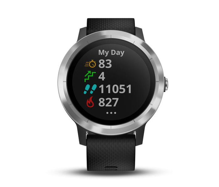 Garmin Vívoactive 3 Smart Watch With Silicone Band - Silver - Zoom Image 5