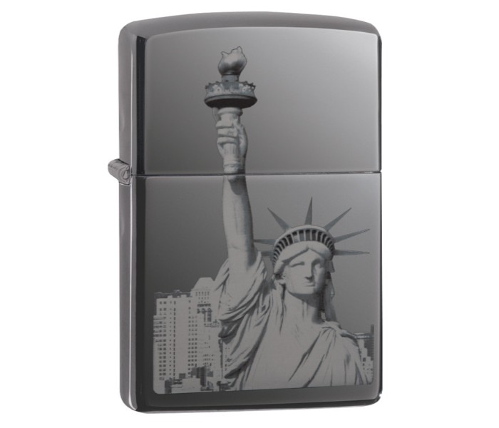 Zippo 29437 Statue of Liberty Lighter Black and White - Zoom Image