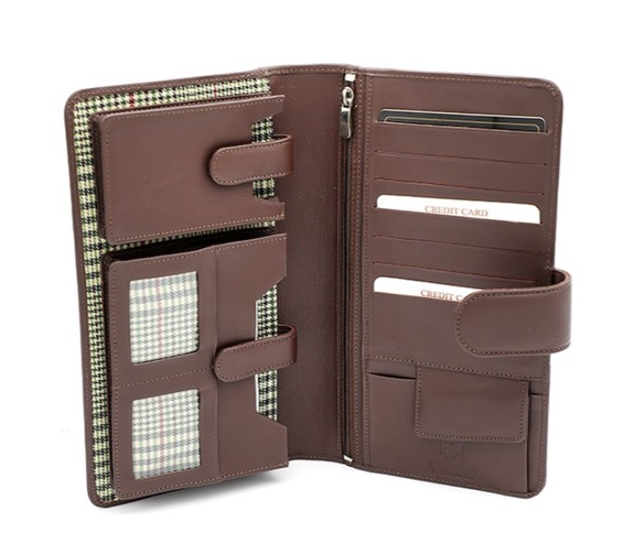 Philippe Morgan PP450 Unisex Leather Passport Wallet Brown - Zoom Image 2