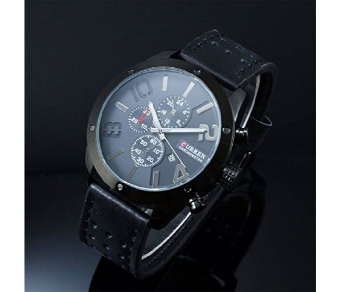 Curren 8243 Quartz Watch For Men Black - Zoom Image 1