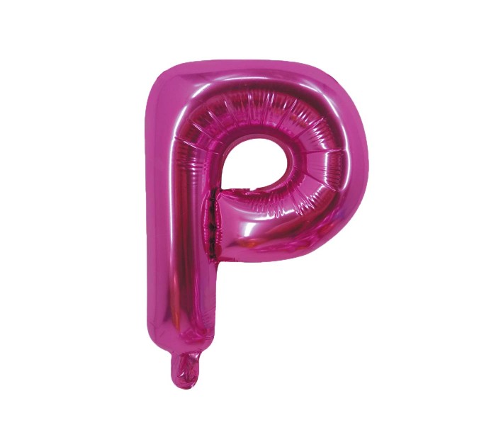 Party Time P-P-803249 Letter P 16 Inch Foil Balloon Pink - Zoom Image