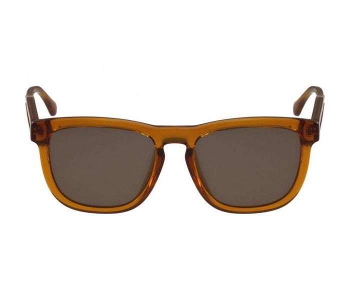 Calvin Klein CK3187S 212 Oval Shiny Butterscotch Frame & Grey Mirrored Sunglasses for Unisex - Zoom Image 2