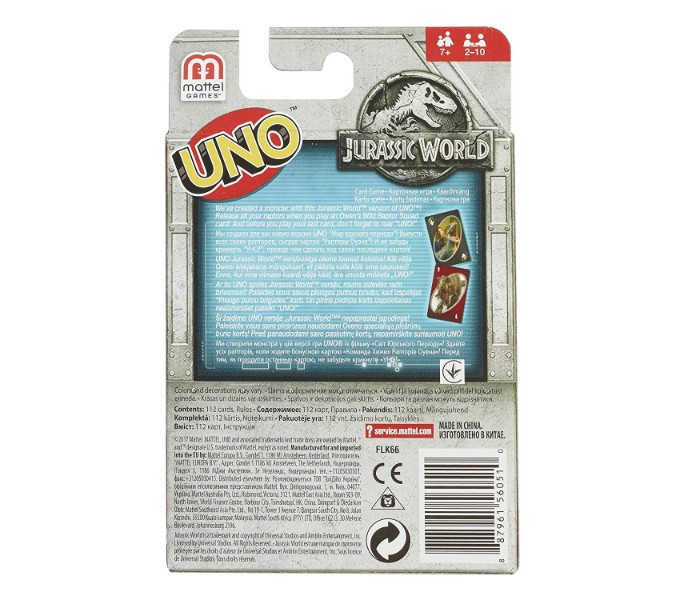 Games FLK66 UNO Jurassic World Assorted - Zoom Image 1