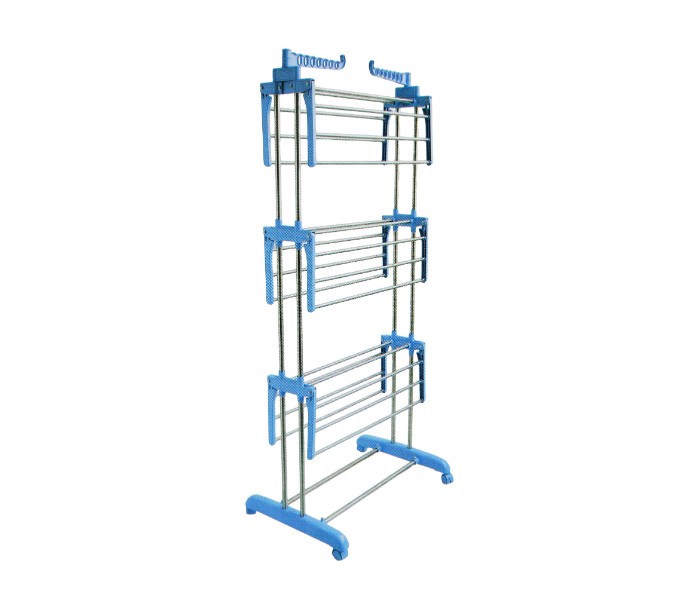 Stainless Steel Three Layer Cloths Rack with 30kg Load Capacity 31403 Blue - Zoom Image 1