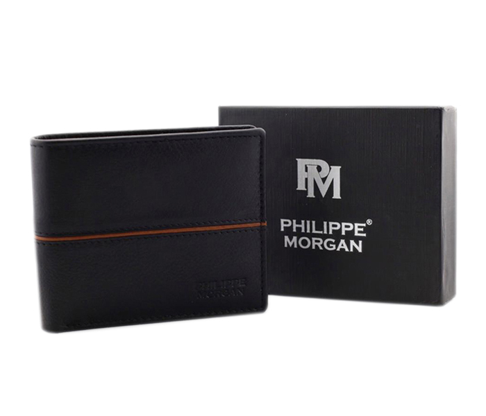 Philippe Morgan PM019 Men Leather Bifold Wallet - Brown - Zoom Image 1