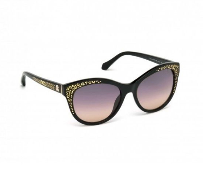 Roberto Cavalli Tsze 991S 05B Cat Eye Black Frame & Grey Gradient Mirrored Sunglasses for Women - Zoom Image 2