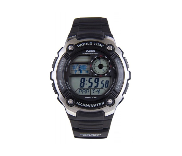 Casio AE-2100W-1DF Mens Sports Digital Watch Black - Zoom Image 3