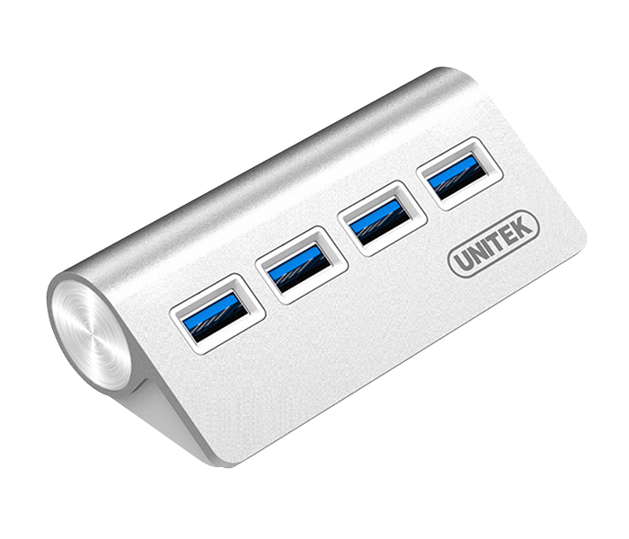 Unitek Y-3186 USB3.0 4-Port Aluminium Hub - Grey - Zoom Image 1