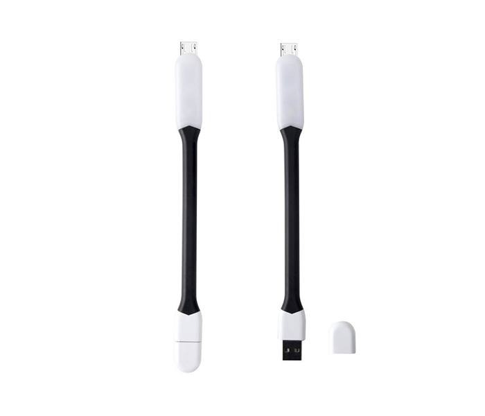 iends IN-LED077 Micro USB to Reversible USB Cable with LED - Black - Zoom Image 2