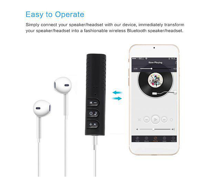 Wireless Bluetooth 4.1 Audio Receiver Music Box Adapter Car Kit - Black - Zoom Image 4