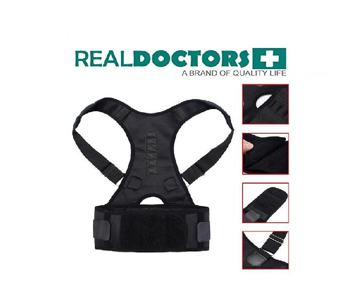 Real Doctors Back Posture Support Brace Medium JA023-3 - Black - Zoom Image 2