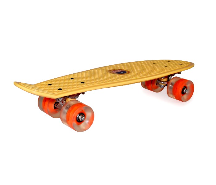 MIC 6027 Plastic Skateboard with Light in Wheels Yellow - Zoom Image 3