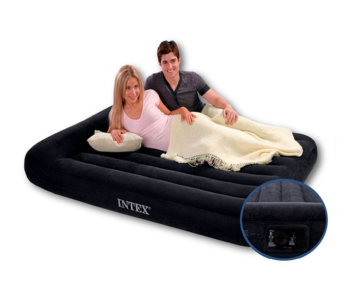 Intex ZX-66780 Inflatable Pillow Rest Classic Double Size Airbed with Electric Pump - Zoom Image 1